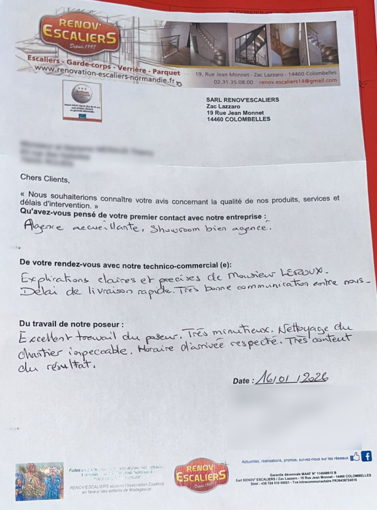 renov escalier avis client 16-01-2026